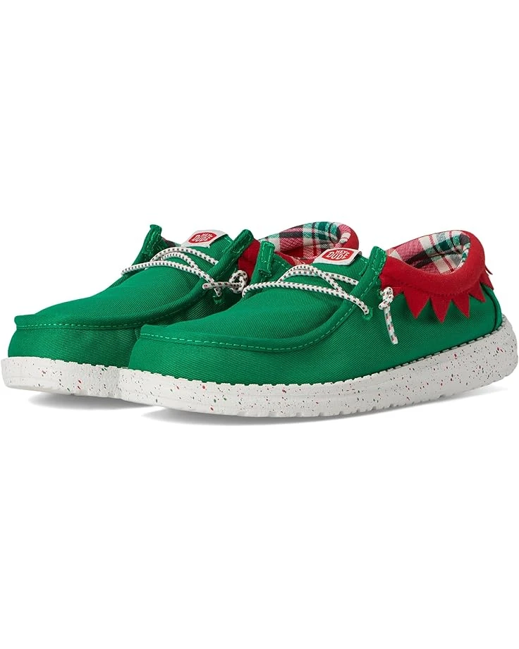 Hey Dude Kids Wally Holiday Elf (Little Kid/Big Kid) | Loafers 1 Hey Dude Kids Wally Holiday Elf (Little Kid/Big Kid) | Loafers