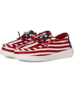 Hey Dude Kids Wally Americana (Little Kid/Big Kid) | Sneakers & Athletic Shoes